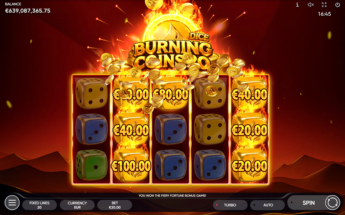 Burning Coins 20 Dice gameplay screenshot 5