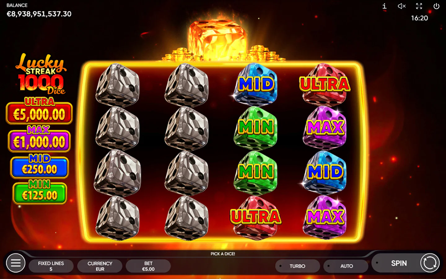 Lucky Streak 1000 Dice — особенности игры Endorphina