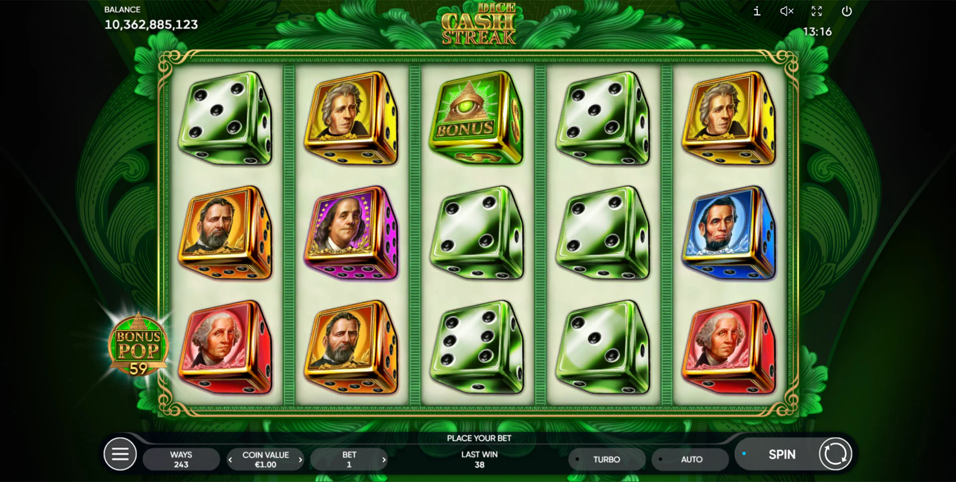 Cash Streak Dice gameplay screenshot 1