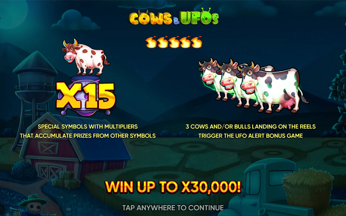 Cows & UFOs — обзор игры Endorphina