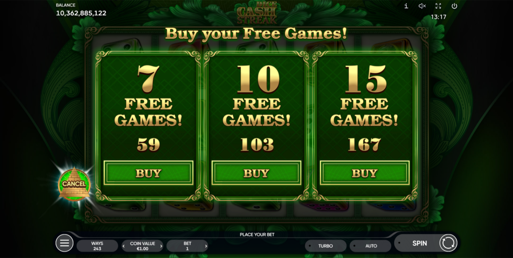 Cash Streak Dice gameplay screenshot 2