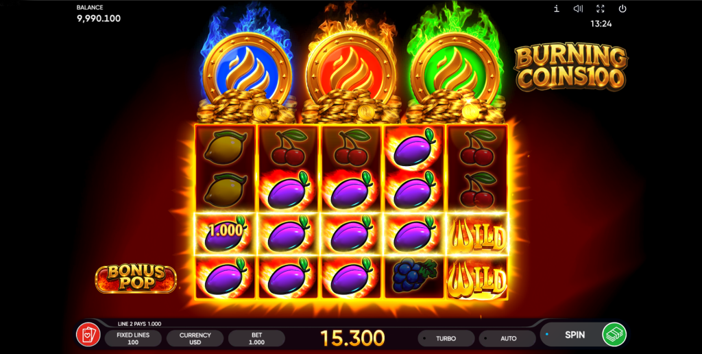 Burning Coins 100 gameplay screenshot 2