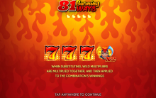 81 Burning Ways — особенности игры Endorphina
