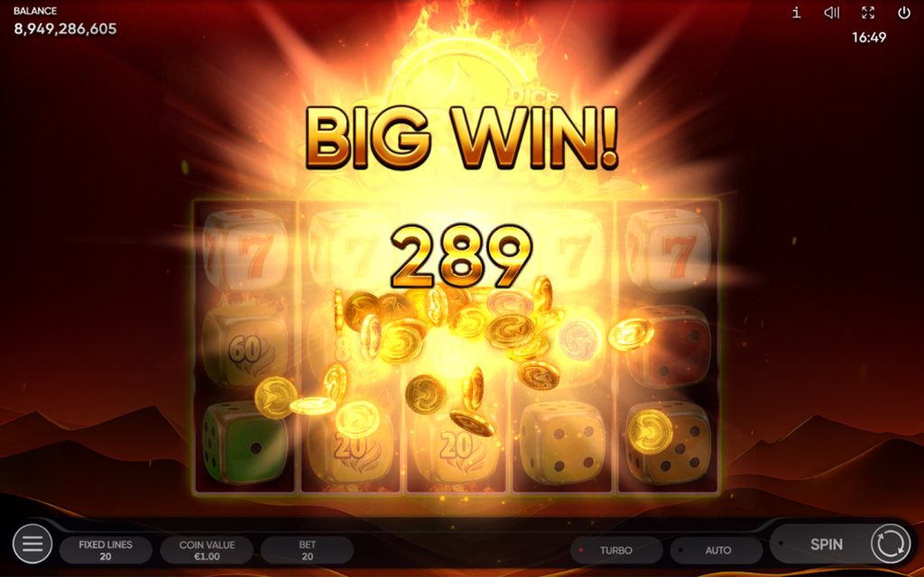 Burning Coins 20 Dice gameplay screenshot 2