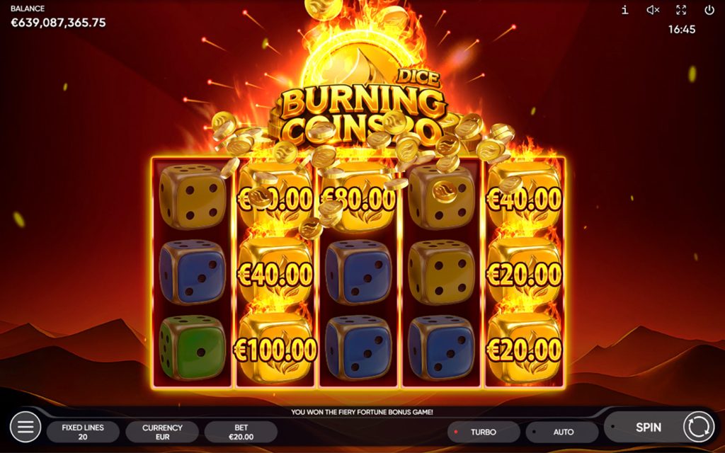 Burning Coins 20 Dice gameplay screenshot 5