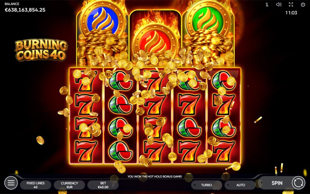 Burning Coins 40 — особенности игры Endorphina