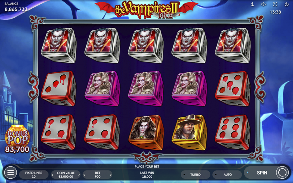 The Vampires II Dice — особенности игры Endorphina