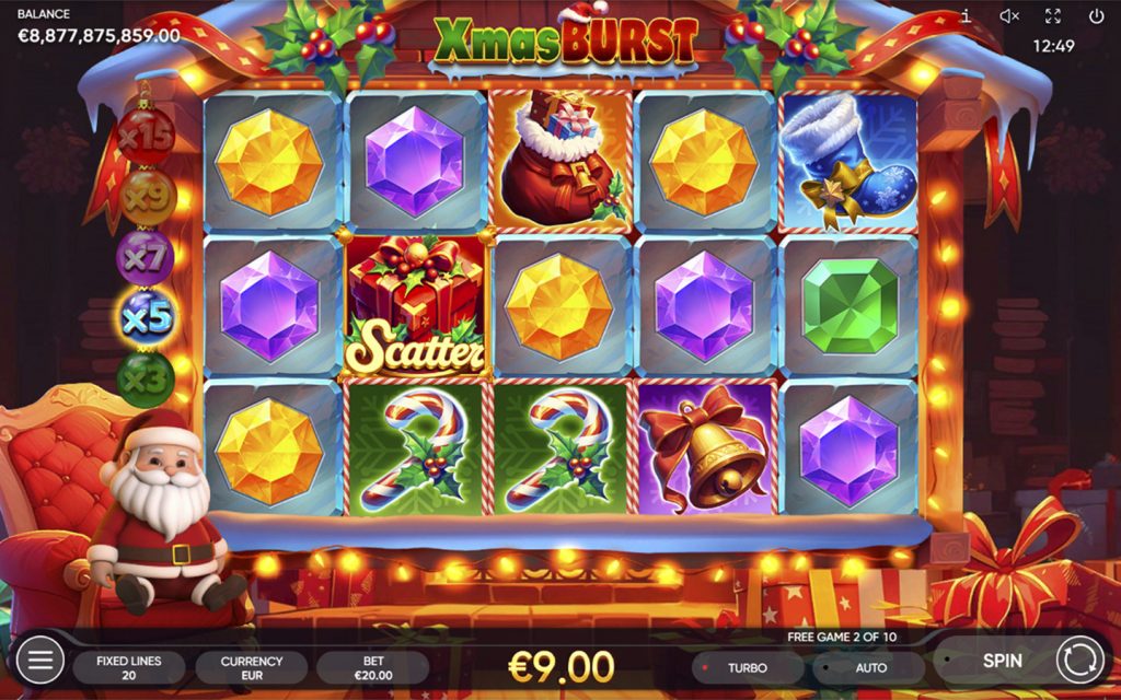 Xmas Burst — особенности игры Endorphina
